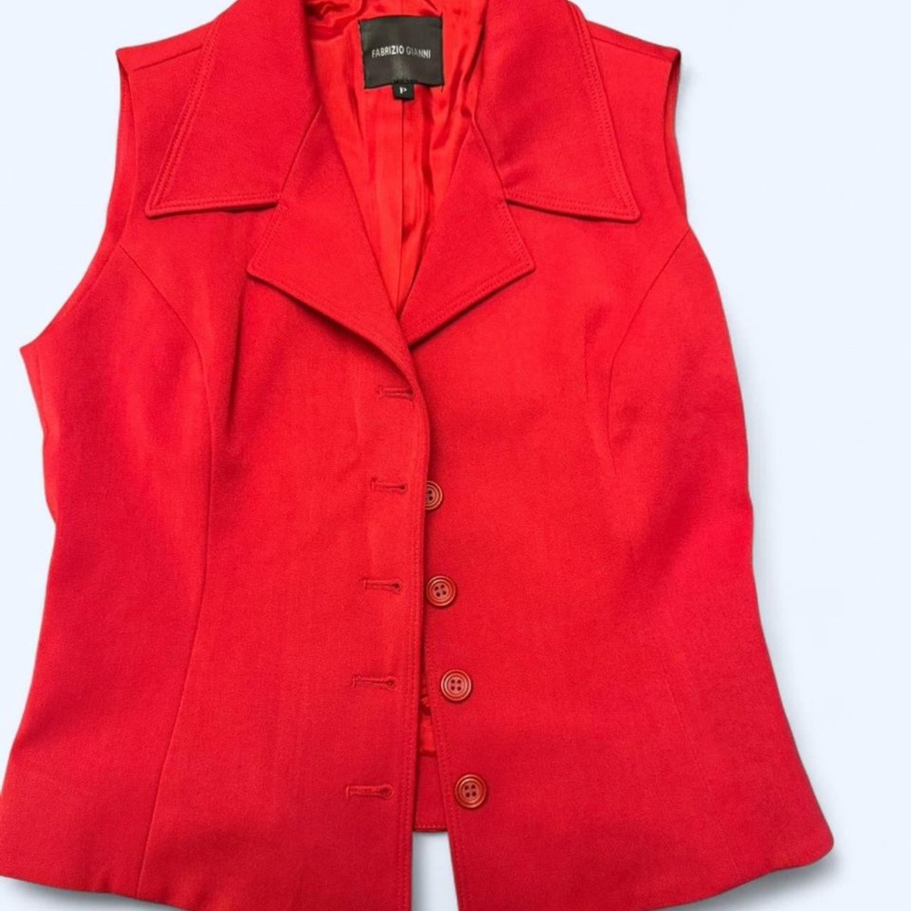 Fabrizio Gianni Red  button up vest